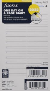 filofax personal day per page english appointments diary - 2022