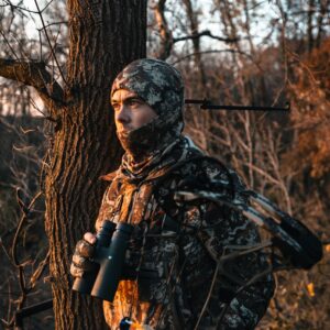 First Lite Aerowool Merino Wool Neck Gaiter - Ultralight Camo Hunting Face Mask - First Lite Specter - One Size