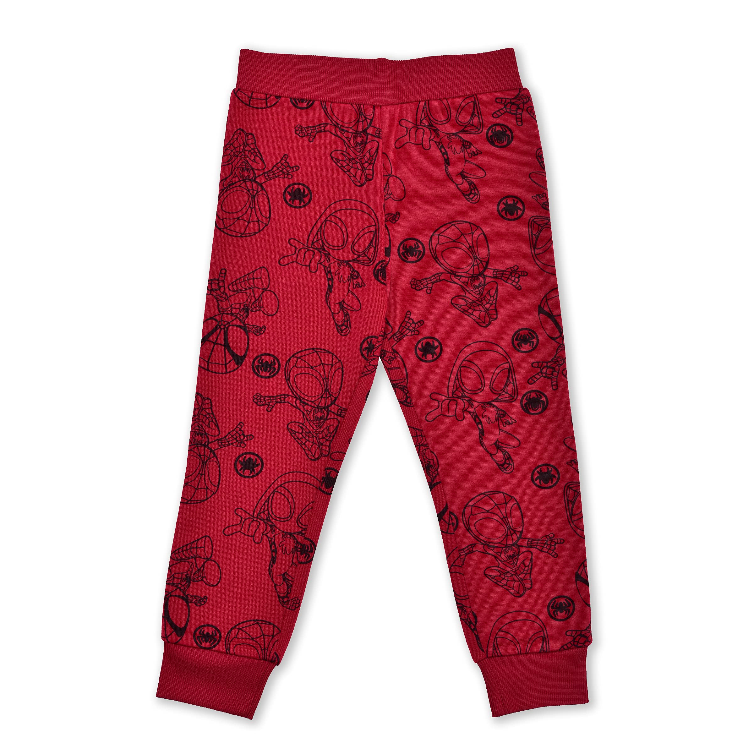 Marvel Spidey and His Amazing Friends Red Hoodie and Jogger Sweatpant Set for Toddler Boy, 2T