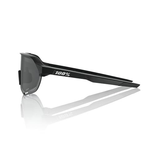 100% S2 Sport Performance Cycling Sunglasses (Soft Tact Black - Smoke Lens)