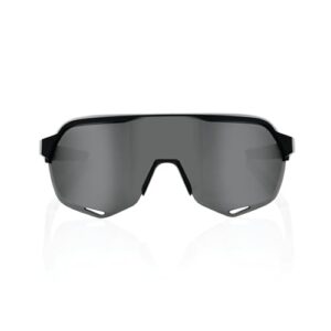 100% S2 Sport Performance Cycling Sunglasses (Soft Tact Black - Smoke Lens)