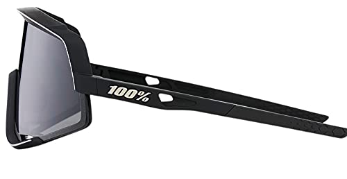 100% Glendale Sport Performance Cycling Sunglasses (SOFT TACT BLACK - Smoke Lens)