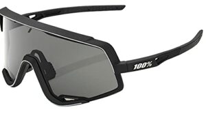 100% glendale sport performance cycling sunglasses (soft tact black - smoke lens)