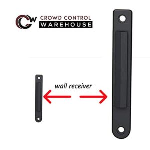 Crowd Control Warehouse - CCW Series WMB-230 Fixed Wall Mount Retractable Belt Barrier - 30 Foot Belt, Yellow"Caution - DO NOT Enter" Yellow ABS Case