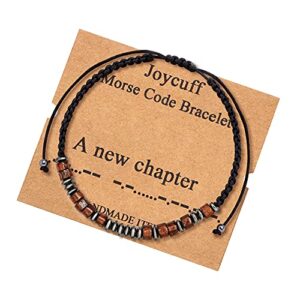 joycuff a new chapter morse code bracelets for women classmates brother sister graduation jewelry gifts jewelry for her