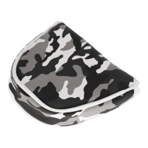 Seaacloud 1 Piece Black Golf Putter Cover Bag PU Camouflage for All Mallet Style Putters