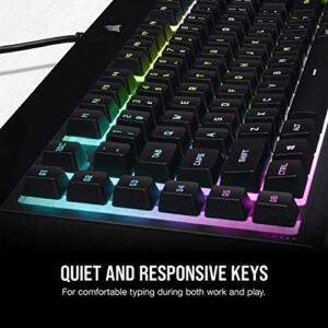 Corsair K55 RGB PRO XT - Dynamic Per-Key RGB Backlighting - Six Macro Keys with Elgato Stream Deck Software Integration - IP42 Dust and Spill-Resistant - QWERTY US Layout - Black