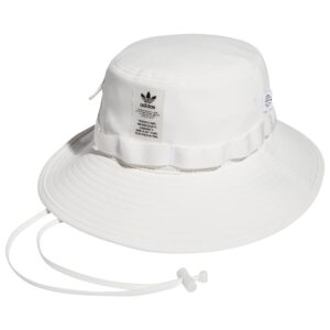 adidas originals boonie bucket hat, non dyed white/white, one size