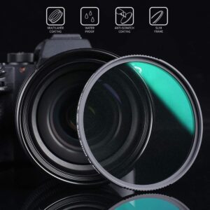 K&F Concept 82mm Diffusion 1/8 Black Multi-Coated Waterproof Scratch-Resistant Lens Filter for Vlog/Portrait Photography