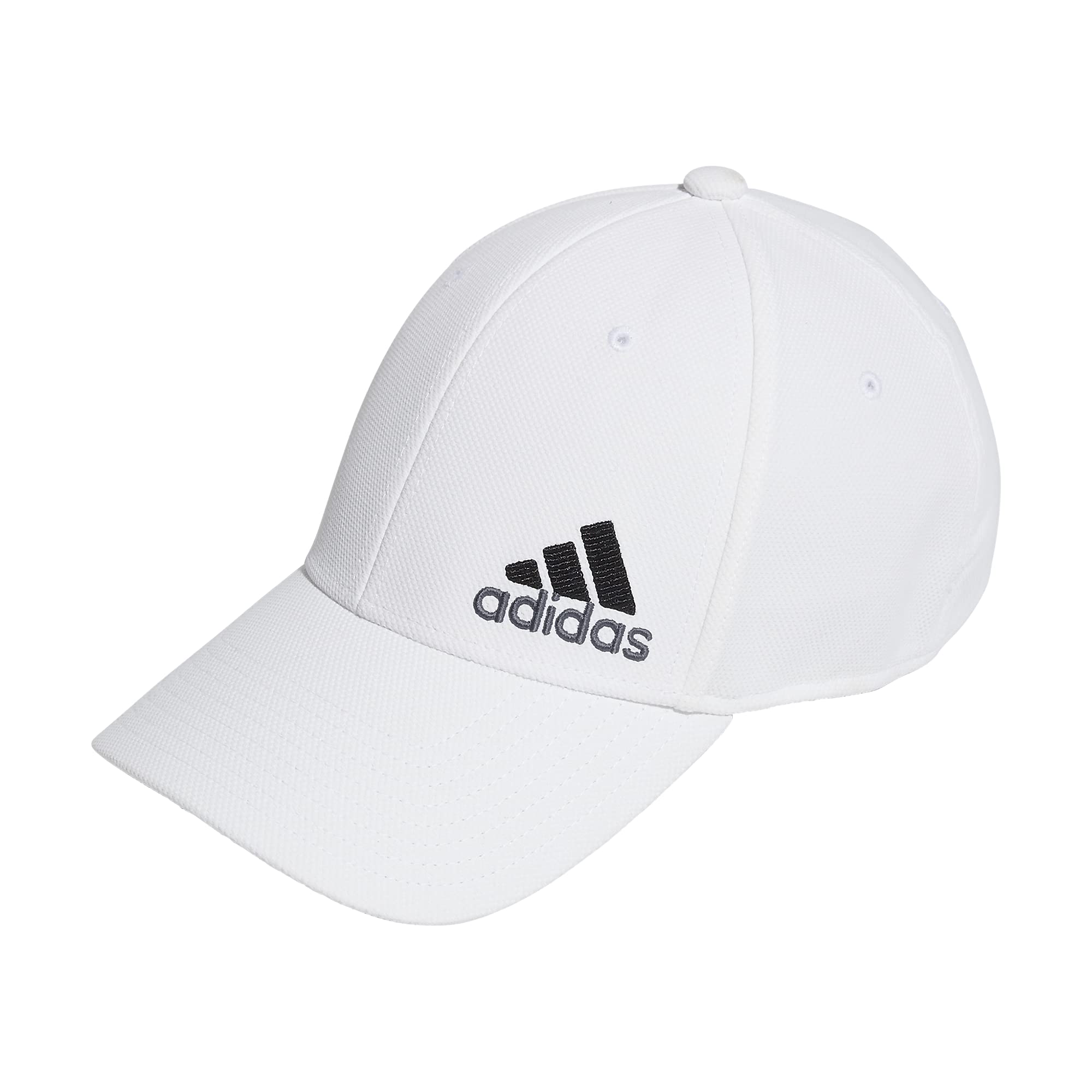 adidas Men's Release 3 Structured Stretch Fit Cap, White/Onix Grey/Black, Large-X-Large