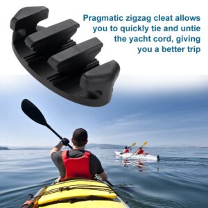 Yetaha 2PCS Zig Zag Anchor Cleat, Black Nylon Kayak Cleats for Canoes Marine Fishing Boat Kayak Accessories