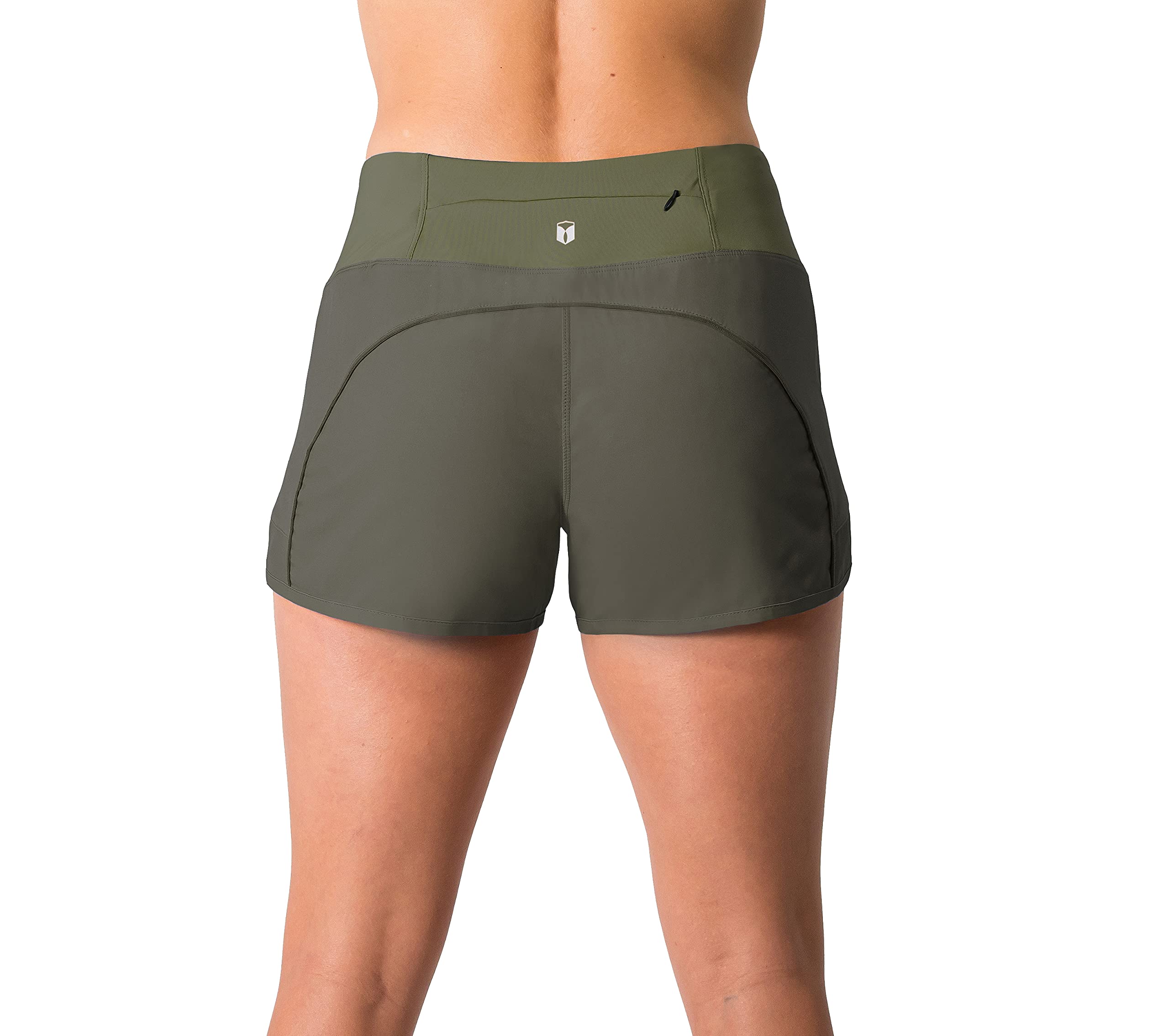 Tough Mode Womens 3" Lightweight Running WOD Volleyball Shorts Workout Mesh Liner Zip Pocket