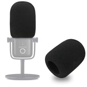 wave 3 pop filter - professional mic windscreen foam cover compatible with elgato wave usb condenser microphone to reduce pops and hisses by sunmon