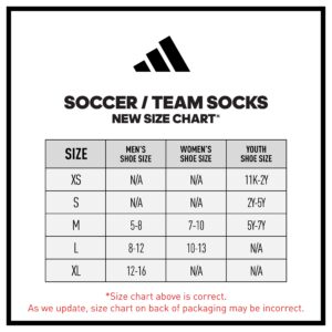 adidas Speed 3 Soccer Socks (1 Pair), Team Light Grey/White, Large