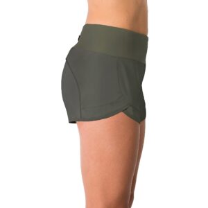 Tough Mode Womens 3" Lightweight Running WOD Volleyball Shorts Workout Mesh Liner Zip Pocket