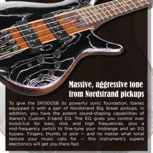 Ibanez SR Premium 4 String Electric Bass with Bag - Magic Wave Low Gloss