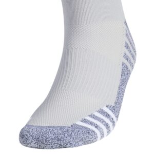 adidas Speed 3 Soccer Socks (1 Pair), Team Light Grey/White, Large