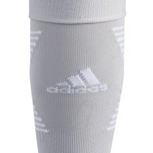 adidas Speed 3 Soccer Socks (1 Pair), Team Light Grey/White, Large