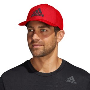 adidas mens Producer 2 Structured Stretch Fit baseball caps, Vivid Red/Onix Grey, Large-X-Large US