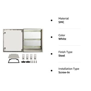 VEVOR Electrical Enclosure Box,23.6''×19.7''×9.1'',Fiberglass Junction Box,IP66 Waterproof & Dustproof,Outdoor Electrical Box,with Mounting Plat