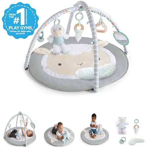 Ingenuity Sheppy’s Spot Ultra Plush Baby Activity Gym & Tummy Time Mat, Newborn and up - Corrie