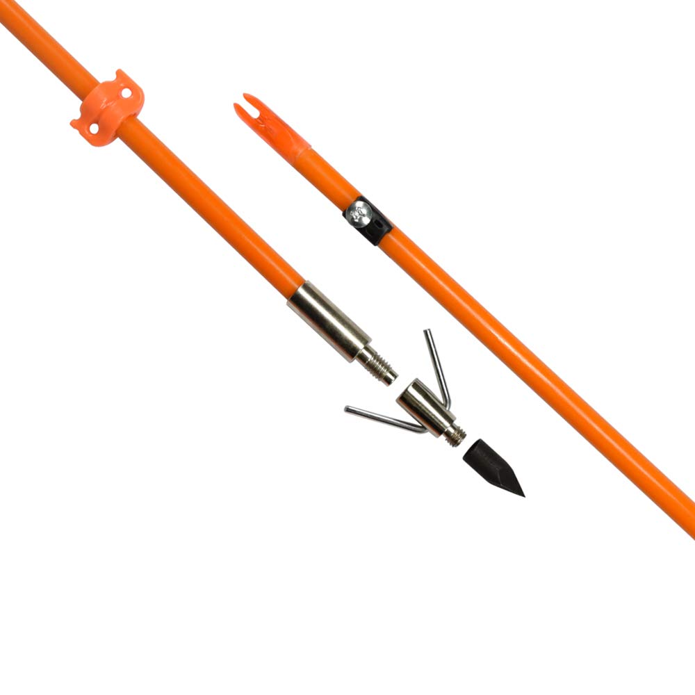 NIKA ARCHERY Bowfishing Arrows 32" Fish Hunting Solid Fiberglass Shaft for All Bows, Pack of 3