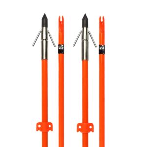 NIKA ARCHERY Bowfishing Arrows 32" Fish Hunting Solid Fiberglass Shaft for All Bows, Pack of 3