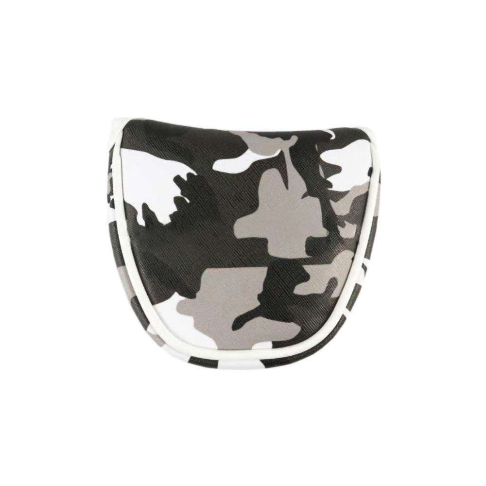 Seaacloud 1 Piece Black Golf Putter Cover Bag PU Camouflage for All Mallet Style Putters