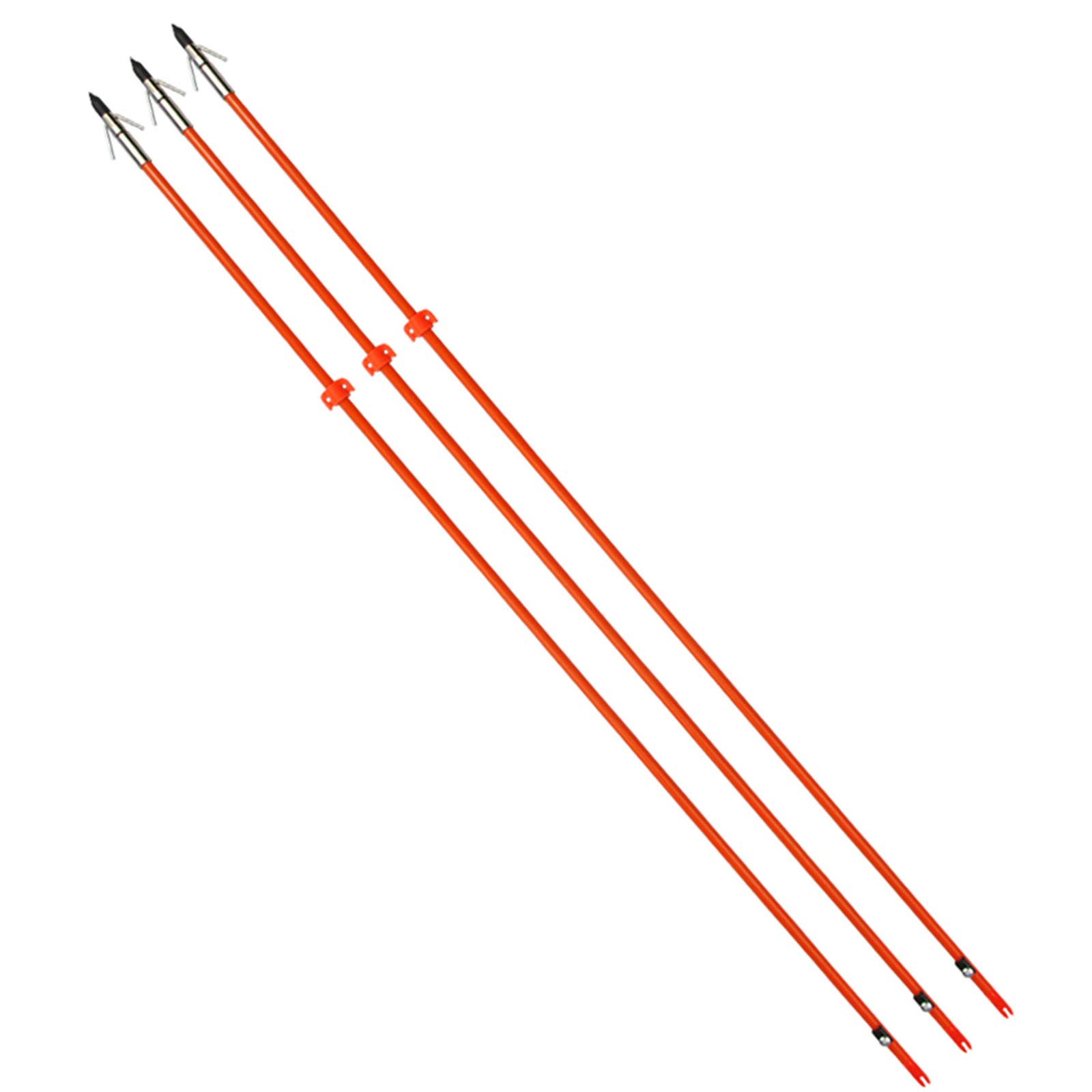 NIKA ARCHERY Bowfishing Arrows 32" Fish Hunting Solid Fiberglass Shaft for All Bows, Pack of 3