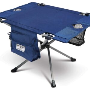 Sport-Brella SunSoul Portable Folding Table for Outdoor Camping, Picnics, Tailgates, and Beach Navy