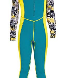 Youth Girls Boys One Piece Water Sports Sun Protection Rash Guard UPF 50+ Long Sleeves Full Suit Swimsuit Wetsuit Swimwear