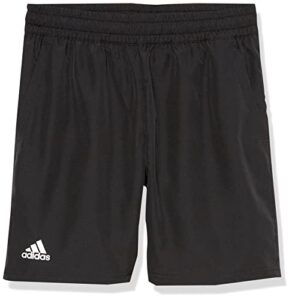 adidas boys' club tennis shorts, black/white, medium