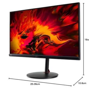 Acer Nitro XV282K KVbmiipruzx 28" UHD (3840 x 2160) Agile-Splendor IPS Gaming Monitor | AMD FreeSync Premium | 144Hz | 1ms | TUV/Eyesafe | 1 Display Port 1.2, 2 HDMI 2.1 & 4 USB Ports,Black