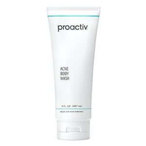 proactiv acne body wash - exfoliating body wash for sensitive skin, salicylic acid cleanser with soothing shea butter & cocoa butter - 9 oz.