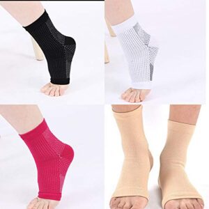 ALILILI 6 pairs Dr Sock Soothers Socks Anti Fatigue Compression Foot Sleeve Support Brace Sock (6 colors, S/M)