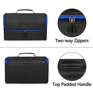 Trunab Game Disc Case Hold Up to 24 Discs, Portable Storage Bag Gaming Disk Organizers, Compatible with Xbox 360/Xbox One/Xbox Series X/S/PS4/PS4 Pro/PS3/PS5, Blue (Patent Design)