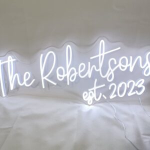 Jadetoad Customizable Neon Sign for Wedding Party Backdrop Photo Shoot Prop Home Decor, Customized Led Light Sign- Create Memorable Moments with Personalized Illumination, Unique Gift! (45”)