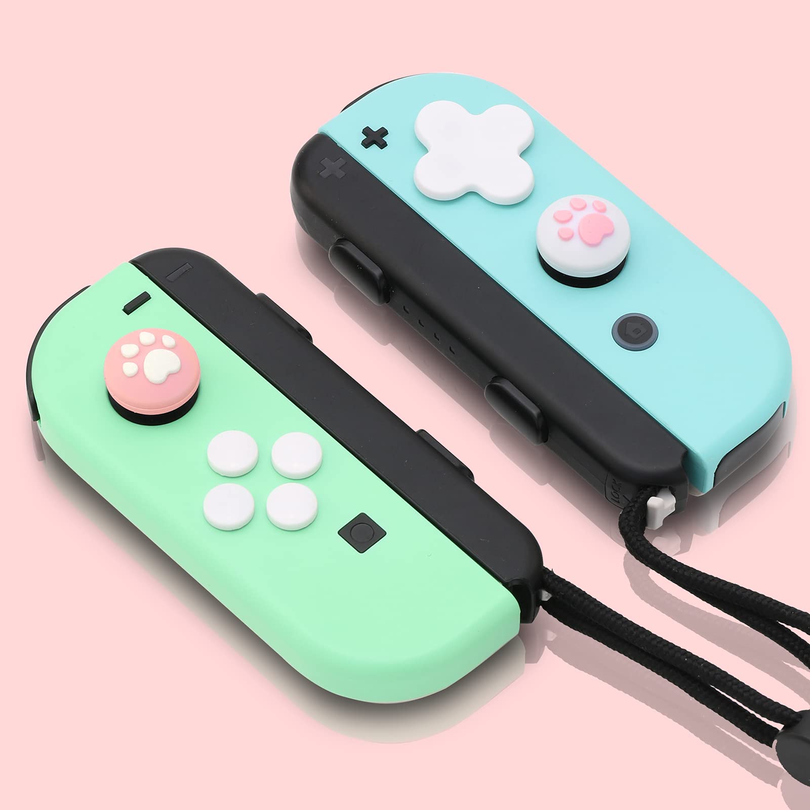 D-Pad Button Cap Set for Nintendo Switch Joy-con, Switch Thumb Grip Caps, Nintendo Switch Pink Accessories