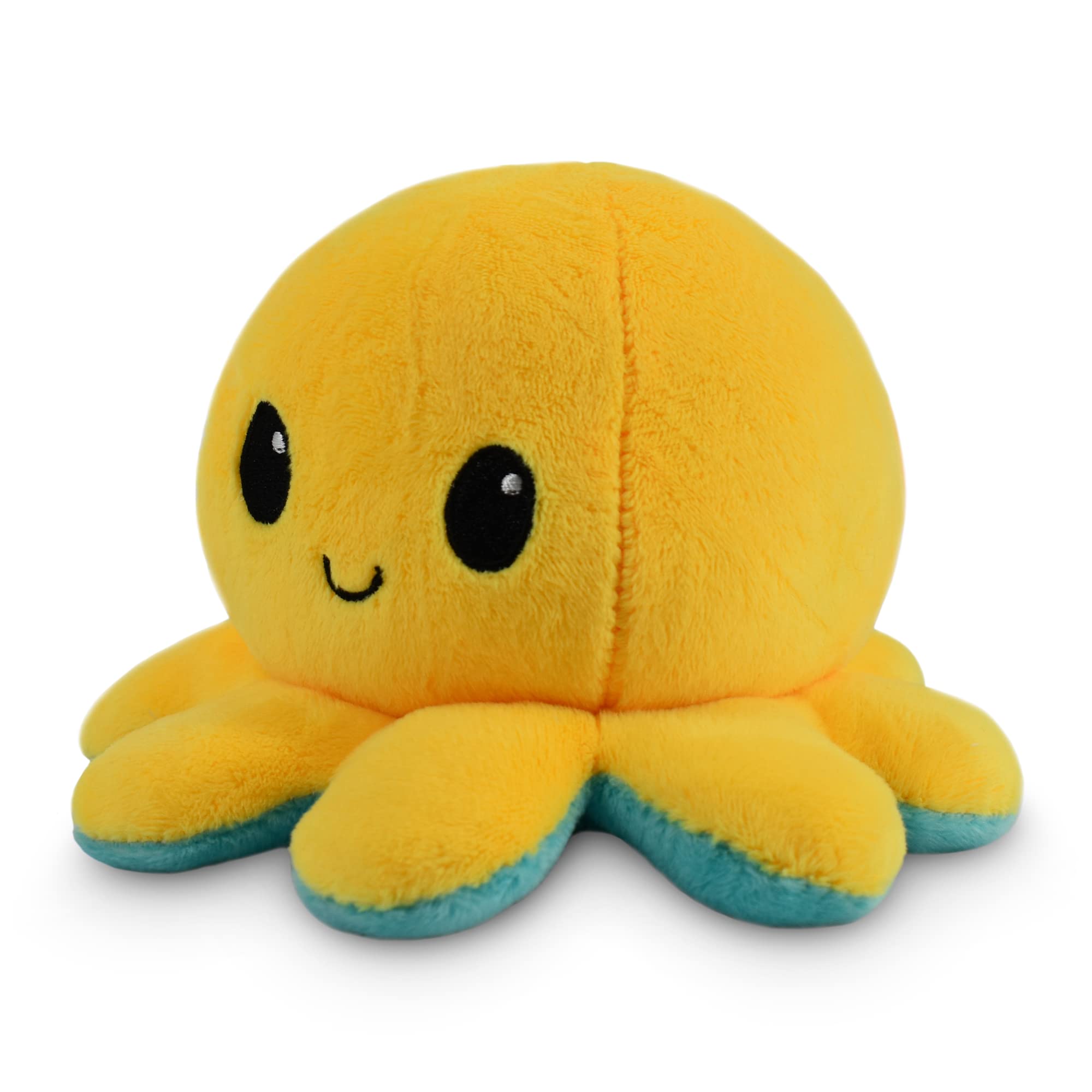 TeeTurtle - The Original Reversible Octopus Plushie - Starry Eyes - Cute Sensory Fidget Stuffed Animals That Show Your Mood