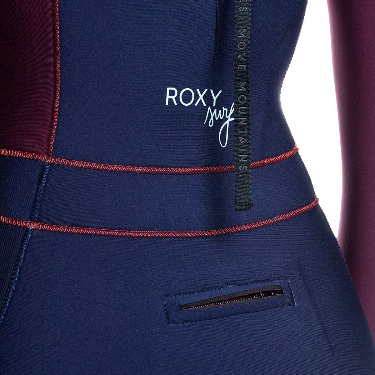 Roxy Womens 3/2 Roxy Rise Collection Back Zip GBS Wetsuit - Navy Nights/Red Plum/Garnet | 4