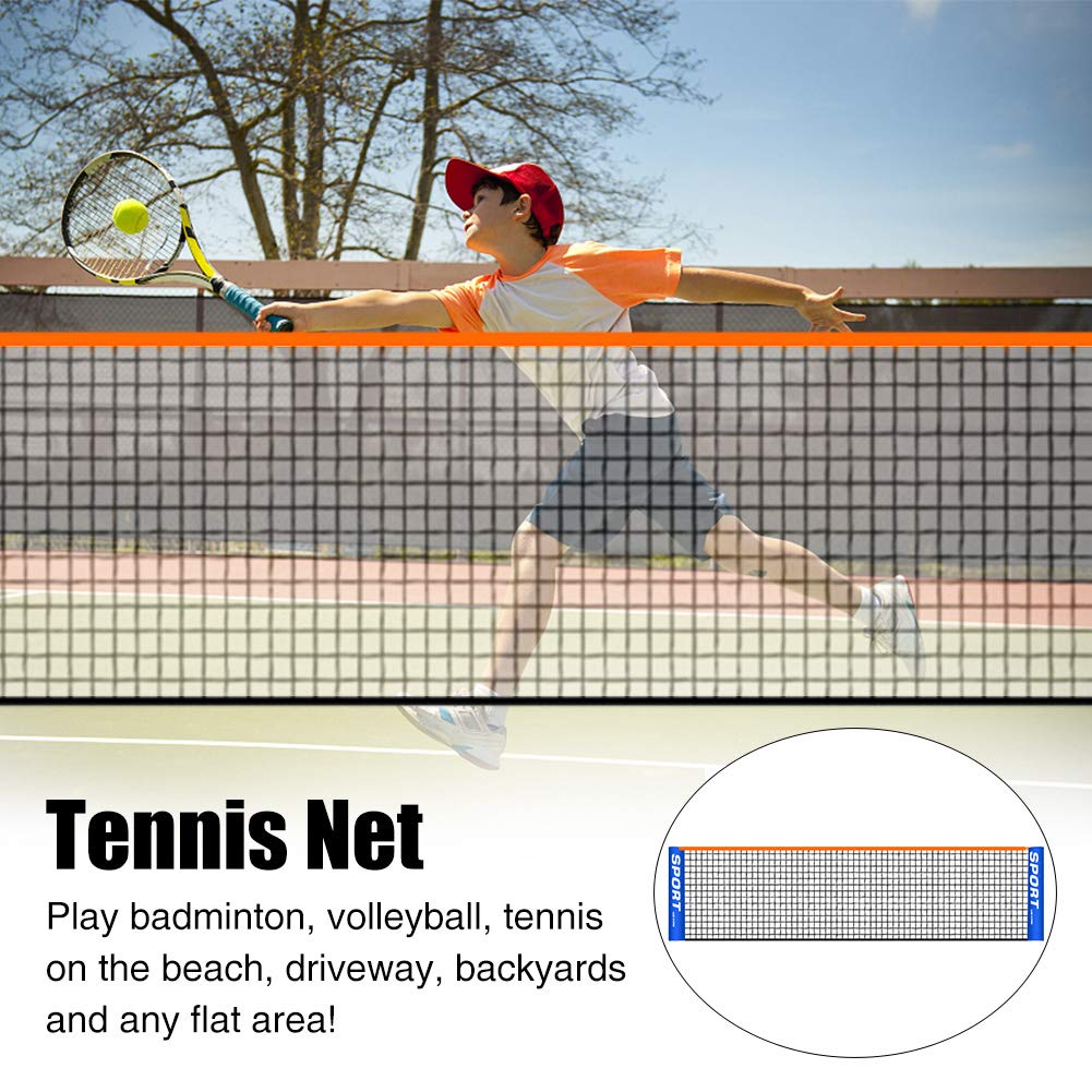 Portable Badminton Net Set for Tennis, Soccer Tennis, Kids Adult Volleyball Training Net Indoor/Outdoor Sports Net for Garden Court Beach Backyard