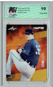 casey mize 2018 leaf hype! #11 the #1 of 25 rookie card pgi 10