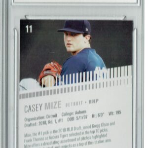 Casey Mize 2018 Leaf HYPE! #11 Masterpiece True 1 of 1 Rookie Card PGI 10