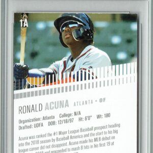 Ronald Acuna Jr. 2018 Leaf HYPE! #1A Just 5000 Ever Made Rookie Card PGI 10