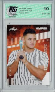 jasson dominguez 2019 leaf hype! #26 only 5000 made rookie card pgi 10