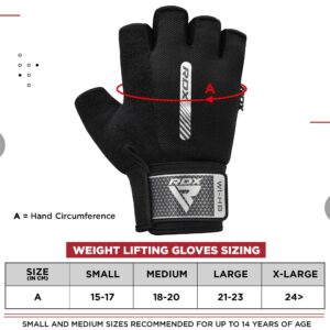 RDX Weight Lifting Gloves Gym Fitness Workout, Anti Slip Padded Full Palm Protection, Ultra Ventilated, Bodybuilding Strength Training HIIT WOD Exercise, Half Finger Men Women Cycling Rowing Climbing