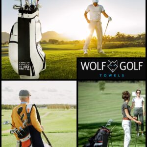 Wolf Golf Towels - It Takes A Lot of Balls to Golf Like I Do Golf Towel - Golf Accessories for Men - Golf Gifts for Men - Embroidered Funny Golf Towel