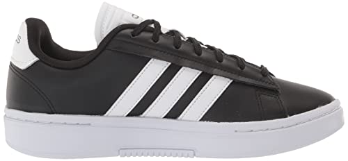 adidas Men's Grand Court Alpha Tennis Shoe, Core Black/White/Iron Metallic, 12