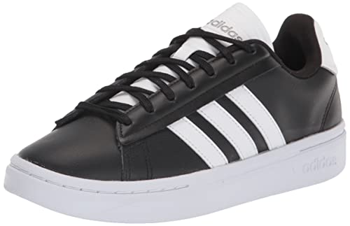 adidas Men's Grand Court Alpha Tennis Shoe, Core Black/White/Iron Metallic, 12