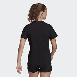 adidas Women's Soccer Logo Tee, Black, X-Small